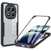 RonRun Cover per Redmi Note 14 Pro 5G, 360 Gradi Antiurto Custodia con Protezione Schermo Integrata Trasparente Rugged TPU Bumper Doppia Protettiva Cover per Redmi Note 14 Pro 5G - Nero