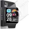 Pnakqil 8 Pezzi Pellicola per Xiaomi Redmi Watch 3 Active,TPU Vetro Protezione per Google Watch 45mm,HD Trasparente Flessibile Senza Bolle Auto Guarigione Morbido Tocco Sensibile Pellicole Protettiva