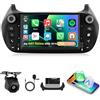 Motorsi 4GB+128GB Motorsi Carplay Autoradio per Fiat Fiorino 2008-2016, 7 IPS Touchscreen Android Auto Car Stereo con Bluetooth GPS Navi 5G WiFi RDS/FM Radio SWC EQ USB/Type-C Canbus + Telecamera Posteriore