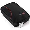 Poppstar 1000250 Custodia per HDD 2.5 , Nero, Dimensioni 16 cm x 9,5 cm x 2,7 cm