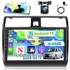 ETLFUCyber [4G+64G] Android Autoradio per Suzuki Swift 2005-2010 con Wireless Carplay & Android Auto, Schermo Touch IPS 10 pollici con GPS, WiFi, 32EQ, Bluetooth 5.0, Radio FM/RDS