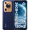 FOSSiBOT F112 Pro -24GB+256GB/1TB 5G Rugged Smartphone, 6.88 FHD 120Hz Display, MTK Dimensity 6300+ Telefono Indistruttibile, 50MP AI Camera, 7150mAh, Android 14 cellulare, 5G Dual SIM, IP68/IP69K