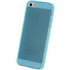 doupi PerfectFit TPU Custodia per iPhone 5 5S SE, Tappi di Polvere incorporatin Mat Trasparente Cover, Blue