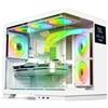Spirit of Gamer - Viper CRX, Case PC Gaming Aquarium ATX/mATX/ITX, 6 Ventole ARGB PWM, Vetro temperato a 270°, Schermo LCD Integrato, Supporto Watercooling 360 mm, USB-C, Gestione Cavi, Acciaio SPCC