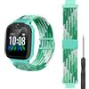 GIOPUEY Cinturini Compatibile con imoo Watch Phone Z7/Z6, Cinturino in Morbido Nylon Intrecciato [Unisex] [Traspirante] - Green