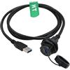 HangTon Cavo connettore USB 3.0 maschio a femmina, impermeabile, circolare, tipo A, per estensioni dati e alimentazione esterna, 1 m