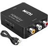 Yiany Adattatore HDMI a RCA, convertitore da HDMI a AV, 1080P HDMI a 3RCA cavo composito CVBS Audio Video CVBS per HDTV, PC, laptop, Xbox, VHS, VCR, lettore DVD