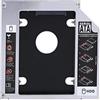 Zerone 2,5 HDD per Universal 2 ° 12,7 mm Alluminio SATA HDD SDD Hard Case Adattatore