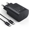 ZXCJ Caricatore USB C da 25 W, ZXCJ, con cavo di ricarica USB C, adattatore USBC per iPhone 15/16/17 Pro/Max, Samsung S25/S24/S23/S22/S21, A55/A54/A53/A52/A51/A50/A34/A33/A32