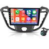 Techschermo [2+64G] Autoradio Android per Ford Transit Custom Tourneo 2013-2021 con Senza Fili Carplay & Android Auto - Radio Touchscreen da 9 Pollici con WiFi GPS DSP FM/RDS Radio SWC+ Telecamera di Backup AHD