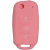 Happyit Auto Chiave Guscio Cover in Silicone per Volkswagen VW Polo Passat B5 Golf 4 5 6 Jetta MK6 Tiguan Gol Crossfox Plus EOS (Pink)