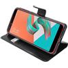 ebestStar - Cover Compatibile con ASUS Zenfone 5 Lite ZC600KL Custodia Portafoglio Pelle PU Protezione Libro Flip, Nero [Apparecchio: 160.6 x 76.2 x 7.8mm, 6.0'']