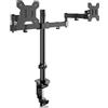 Bracwiser Supporto Doppio Monitor, Braccio per Schermi LED LCD da 13-27 pollici, Inclinazione Girevole Rotazione Regolabile in Altezza VESA 75/100mm MD7442