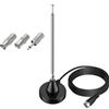 RUIZHI Antenna Radio DAB FM Interni Telescopico Digitale Antenna con Base Magnetica Cavo da 3 meters per Sintonizzatore Radio Digitale Amplificatore Sistema AV Audio Video Ricevitore Home Theater