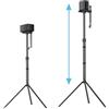 ULTIMEA Set di 2 Supporti per altoparlanti universali, regolabili in altezza, neri, supporti per casse estensibili da 62 cm a 93 cm per altoparlanti satellitari e da scaffale con una capacità di