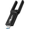 Aigital Adattatore USB WiFi 1300Mbps - Scheda di rete Wireless Dual Band 2.4/5GHz Antenna Wi-Fi, MU-MIMO, USB 3.0, Chiavetta per PC fisso - Driver Autoinstallante Compatibile con Windows 10/11