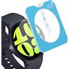 kwmobile Set da 2 Pellicole Protettive Smartwatch Compatibile con Samsung Galaxy Watch 6 44mm - Vetro Protettivo trasparente - Incluso Kit di Montaggio