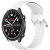 GIOPUEY Cinturini Compatibile con OnePlus Watch 2R, Morbido Silicone Cinturino [Resistente all'Usura] [Traspirante] - White