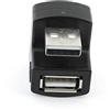 chenyang CY Adattatore USB 2.0 ad angolo retto A Estensione maschio a femmina 90 180 gradi nero