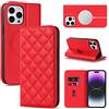 SINQERISHT Custodia a portafoglio per Apple iPhone 13 Mini, in pelle PU, compatibile con MagSafe, con funzione leggio e chiusura magnetica, antiurto (rosso)