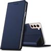 Verco case per Samsung Galaxy S22 Plus Cover, Custodia a Libro Pelle PU per Samsung S22+ 5G Booklet Protettiva [magnetica integrata], Azzurro