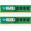Wlizedle DDR3/DDR3L Memoria RAM 8GB Kit (2x4GB) 1600MHz CL11 U-DIMM Wlizedle Modulo di Memoria PC3-12800 /PC3L-12800 240-Pin 1.35V/1.5V per Desktop Computer, Verde