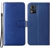 Generico Compatibile con MOTOROLA MOTO E13 4G XT2345 Custodia COVER stand flip LIBRO gel PORTAFOGLIO Protezione display magnetica eco pelle porta carte vano card (case Blu)