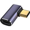 chenyang Adattatore USB C maschio a femmina, USB4 tipo C 90 gradi angolo sinistro destro 100 W dati alimentazione 8K video estensione connettore adattatore