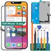 SRJTEK per iPhone 14 Plus Display LCD per iPhone 14 Plus Sostituzione dello Schermo per iPhone 14 Plus Digitizer Montaggio A2886 A2632 A2885 A2896 A2887 Kit di Riparazione (Nero)