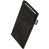 fitBAG Classic Nero per Apple iPhone 12 / iPhone 12 PRO/iPhone 13 / iPhone 13 PRO Alcantara Custodia per Cellulare con Imbottitura in Microfibra | Made in Germany