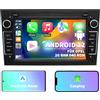 UUTouIoI Autoradio per Opel, Radio 2 DIN, Sistema Android 12 2G+64GB con Navi CarPlay Android Auto WLAN Bluetooth MirrorLink, Schermo da 7 Pollici Radio FM Doppio Din, Comandi al Volante, Supporto DAB DAB+