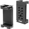 FOTGA Supporto per cellulare in metallo, adattatore per smartphone con 2 scarpe fredde e filettatura da 1/4 3/8, compatibile con treppiede Arca Swiss