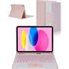 Nsyee Custodia per tastiera wireless con touchpad compatibile con iPad 11a A16 11 2025 (A3354/A3355/A3356), iPad 10a generazione 11 2022 (A2696/A2757/A2777), tastiera Bluetooth staccabile con layout