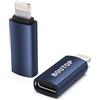BOUTOP Adattatore Lightning USB C per Ricarica Rapida PD da 27W (non per la Sincronizzazione dei Dati) Compatibile con iPhone, iPad selezionato, iPod - 2 Pezzi [Blu]