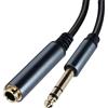 Ouitble Aux Prolunga 6,35 mm 1/4 pollici maschio a femmina, cavo audio 30 cm 24 K, cavo di prolunga stereo placcato oro per chitarra sintesi bassi