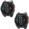 SEIAIYG Custodia Compatibile con Garmin Fenix 8 51mm, [2 Pezzi] Cover Protettiva in Morbido TPU, Antiurto e Infrangibile - Nero+Nero