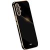 RankOne La Custodia del Telefono è Adatta per Samsung Galaxy A32 5G (6.5 Inches), Case per Cellulare in Silicone con Telaio Galvanico - Nero