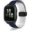 KeeFos 20MM Cinturino Compatibile con Garmin vívomove Trend/Venu Sq 2/Venu Sq 2 Music/Venu 2 Plus, Cinturino Sportivo in Silicone Morbido Bicolore per Garmin Venu/Venu Sq/Venu Sq Music - Blu