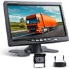Rimoody Retrocamera Camper Telecamera Posteriore per Auto,Monitor LCD da 7 Pollici Telecamera per Auto Kit,Impermeabile IP68 18IR Visione Notturna con 10M Cavo Video per Auto/Bus/Camion/Camper/Furgone 12V-24V