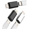 zoyuzan Micro USB maschio a USB C adattatore jack (3 pezzi) di tipo c cavo di ricarica presa USB micro plug data sync charging convertitore Android caricatore compatibile con Samsung Galaxy S7 Active