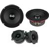 Generico KIT SET PER DS18 con 2 midrange PRO-X6.4M da 16,5 cm 4 ohm 250 watt rms 500 watt max + 2 tweeter PRO-TW120B da 7,9 cm 4 ohm 120 watt rms 240 watt max, per auto, kit a coppia