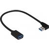 AYHYHLJZJ Prolunga USB a 90 gradi USB 3.0, prolunga USB corta 30 cm, spina angolare a 90 gradi, design salvaspazio per PC, laptop, TV, PS4