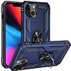 Fetrim Custodia per iPhone 13, Cover PC TPU Cassa Shell Supporto di Anello Rotante Case per Apple iPhone 13 Blu Navy