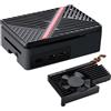 GeeekPi Custodia in ABS per Raspberry Pi 5 Con Ventola di Raffreddamento Armor Lite V5 per 4GB/8GB (Nero)