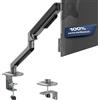 3IDEE Supporto 1 monitor da scrivania per monitor 17-32 pollici - regolabile in altezza, stabile fino a 9 kg - design sottile in alluminio - inclinabile, ruotabile, orientabile - VESA 75x75 e 100x100