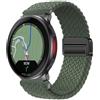 GIOPUEY Cinturini Magnetica Compatibile con Polar Vantage V3, Cinturino in Morbido Nylon Intrecciato [Unisex] [Traspirante] - Green