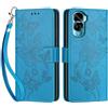 SIENIANLINE Cover per Honor 90 Lite / X50i 5G custodia portafoglio Blu | 3 scomparti carte, 1 tasca banconote, Chiusura magnetica, Supporto, Pelle PU flip cover per Honor 90 Lite