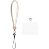 QUARKZMAN 1pz Laccio Telefono Universale, Cinturino Polso Staccabile con Scintillio Patch per Telefono Lussuoso Cordoncino Scintillante Fai da Te Auricolari Portachiavi Portamonete, Bianco