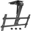 monTEK Supporto da soffitto elettrico per TV da 43 - 86 pollici, supporto elettrico per TV motorizzato, abbassabile per soffitti piatti e inclinati, portata fino a 45 kg, telecomando/app/controllo