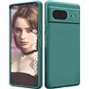 ISOI - Cover per Google Pixel 8, Custodia Morbida in Silicone Liquido, Protezione Completa Antiurto Ultra Sottile per il Corpo - Verde Notte